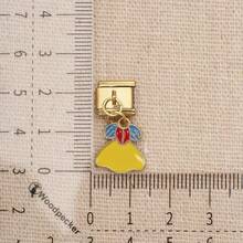 1PC Enamel Dangle Charm, 9mm Italian Modular Bracelet, 18K Gold‑Plated Alloy, Cute Cartoon DIY Jewelry Accessory For Women Girls - Macaron-colored Playful Design - View 19