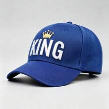 1pc Men's Gothic Letter "KING" Embroidered Hats For Men Adjustable Hats, UV Protection Sun Hat, Perfect For Casual Wear, Parties, Travel - Multicolor - View 7