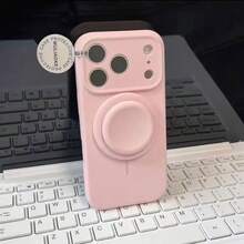 Skin-Friendly Liquid Silicone Magnetic Phone Stand, Macaron Matte Finish, Strong Magnetic Adsorption, Solid Color, Expandable Airbag, Dirt-Resistant - Multicolor - View 7