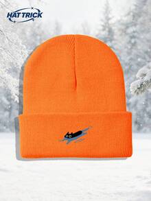 1pc Unisex Cat Print Knitted Swim Cap, Soft Warm Comfortable Minimalist Beanie For Autumn/Winter, Hip-Hop Rapper Style Brimless Hat, Versatile Fashion Cap For Daily Wear, Party, Commute, Sports, Hiking, Travel - A - View 9