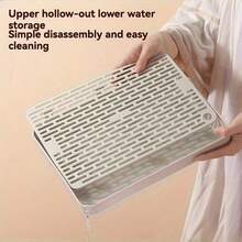 Small Pet Litter Box With Grate Tray, Detachable Plastic Training Toilet, Easy To Clean, Anti-Splash, Indoor Use, Suitable For Rabbits And Guinea Pigs - View 6