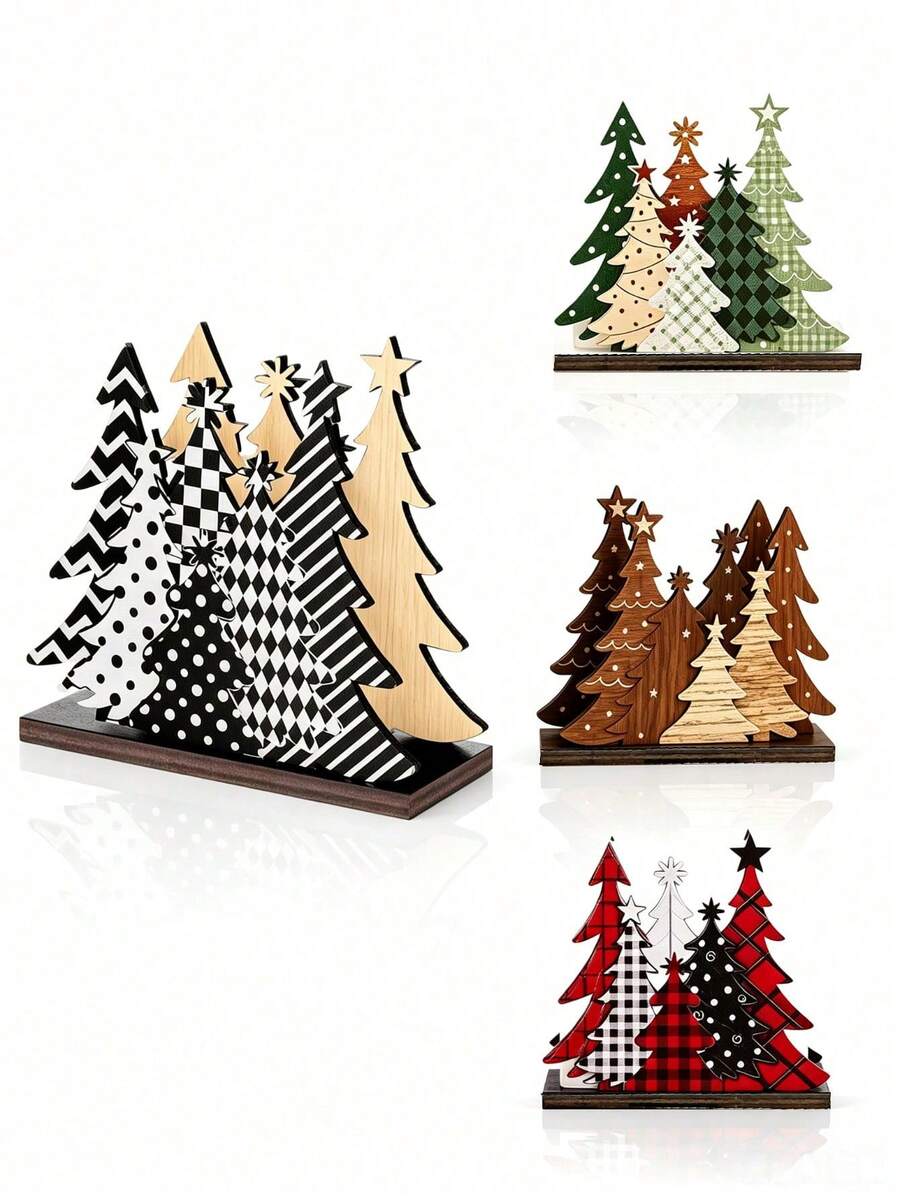 Christmas Tree Napkin Holder, Wooden Cute Christmas Style Cocktail Napkin Box, Farmhouse Modern Style Wooden Napkin Storage Box, Suitable For Office, Hotel, Restaurant, Home, Bathroom, Kitchen, Dining Table Decor