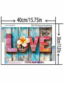 1 قطعة ملصق رسم الماس DIY تطريز حرف الحب ديكور المنزل حفر كامل 30*40 سم/40*50 سم - أطقم - مشاهدة 10