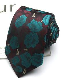 1pc Floral Hand-Painted Tie For Men And Women, Suitable For Casual Street, Daily, Party, Gift, Business - Multicolor - View 18