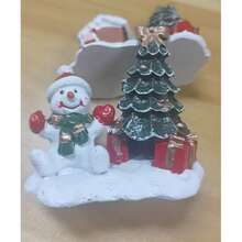 1pc Christmas Resin Snowman Old Man Decoration, Home Desktop Ornament, Creative Christmas Atmosphere Decor - Multicolor - View 14