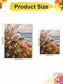 Bộ tranh số hóa chim trên cành cây cho người lớn, tranh canvas acrylic không khung, trang trí nhà cửa DIY, ý tưởng quà tặng tuyệt vời cho sinh nhật và lễ hội - Bộ - Xem 4