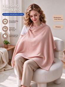 Infant Gauze Nursing Cover, Outdoor Breastfeeding Apron, Feeding Shield, Stroller Windproof Sunshade, Soft And Comfortable, Adjustable Neck Strap, Perfect Gift For Moms! - Baby Nursing Cover - View 11