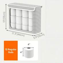 Household Bathroom Toilet Paper Storage Organizer Box, Foldable Large Capacity Tissue Basket, Multi‑Functional Paper Holder For Bathroom Sundry Arrangement - Multicolor - View 3