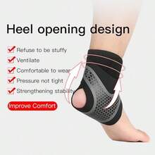 1 Pair Elastic Ankle Compression Sleeve, Ankle Support Brace For Ankle Sprain, Men Women - Black - View 7