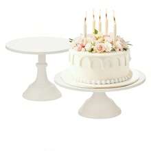 1pc Metal Cake Stand - 8/10/12 Inch White Dessert Display Rack, Suitable For Wedding Birthday Party Decoration, Cake Decoration Supplies, Dessert Table Centerpiece, Cake Tray, Pastry Rack, Snack Stand, Tall White Iron Art Dessert Table Display Rack, Can Be Used For Cold Buffet And Tea Break, Wedding Table Decoration - Multicolor - View 3