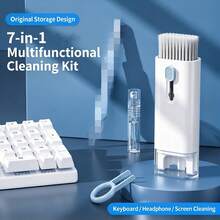 OUYUANSU 7-In-1 Phone Screen Dust Cleaning Brush Bluetooth Earphone Cleaning Kit Multi-Function Computer Keyboard Cleaning Set - 7N1 Cleaning Brush (Liquid Not Included) - View 3