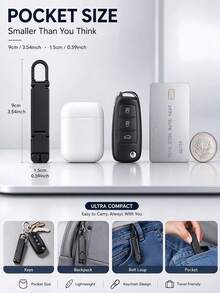 4pcs Portable Folding Phone Stand, Mini Keychain Phone Holder With Spring Hook, Portable Outdoor Travel Phone Support Stand, Compatible With Iphone And All Small Smartphones - Multicolor - View 7