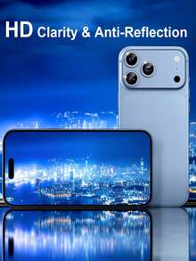 3Pcs Compatible With Iphone 18 Pro/18 Pro Max Camera Lens Protector Ultra HD, Bling 9H Tempered Glass Camera Cover Screen Protector Metal Ring Decoration Accessories (Diamond-Blue) - Blue - View 5