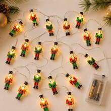 Lampu Hias LED Bentuk Prajurit Walnut Cahaya Hangat Kemasan Tunggal - Cocok untuk Natal, Thanksgiving, Pesta, Pernikahan, Hadiah, Pohon Natal, Perapian, Kamar Tidur, Teras, Jendela, dan Lainnya - Menciptakan Suasana Liburan yang Nyaman dan Menarik. - Lampu Hias Tentara - View 3