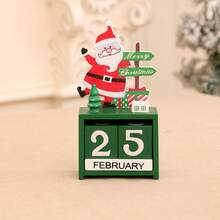 4pcs Christmas Gift, Wooden Toy, Calendar Desktop Ornament, Santa Claus, Christmas Tree Decoration - Multicolor - View 5