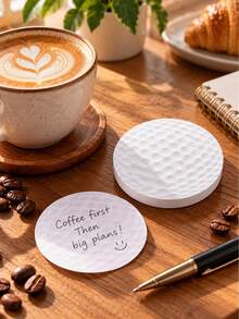 1pc Golf Themed Creative Memo Pad, Round Notepad, Suitable For Students And Office Use, Can Be Used For Recording To-Do Lists, Writing Diaries And As Desktop Reminders. This Design Is Eye-Catching And Easily Recognizable, Making It Perfect As A Birthday Gift. - one-size - View 2