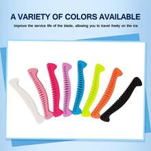 Ice Skate Blade Guards, Silicone Material, Elastic Stretch, Non-Slip And Wear-Resistant, Figure Skating, Ice Sports, Ice Rink Practice, Roller Skating Training, Outdoor Sports, Ice Blade Storage, Sports Protection, Halloween, Christmas, Birthday Gift - Multicolor - View 8