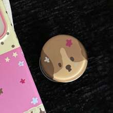 Cute Animal Round Adhesive Phone Stand, Niche Cartoon Telescopic Phone Grip, Epoxy Resin Airbag, Dopamine Style - Multicolor - View 3