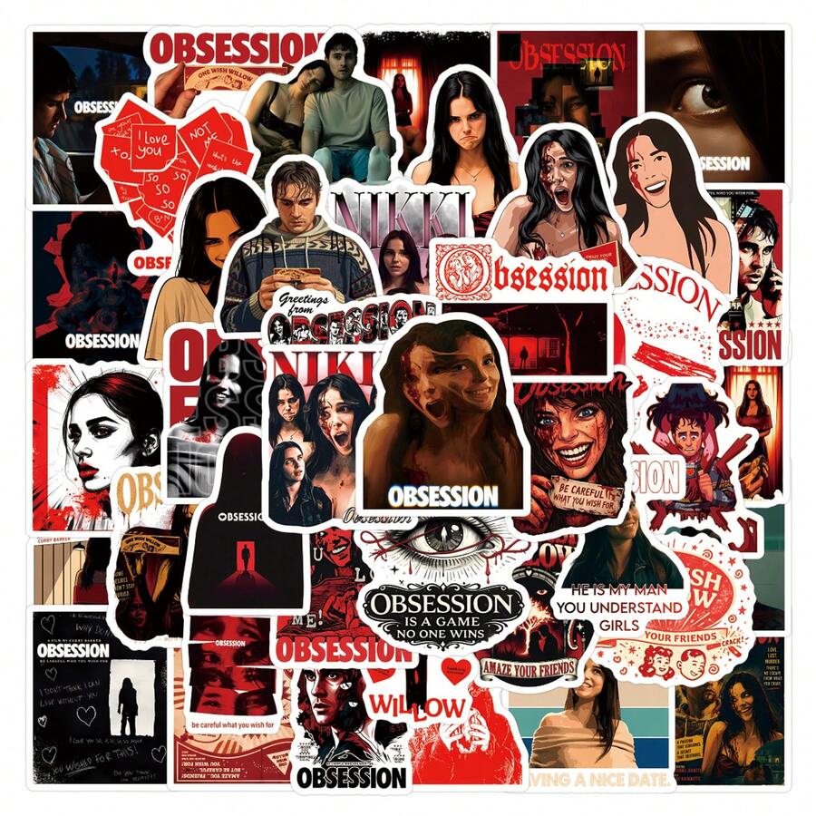 Obsession Stickers, Arts & Crafts, For Decorating Stationery, Water Bottles, Luggage, Refrigerators, Skateboards, Guitars - one-size - View 1