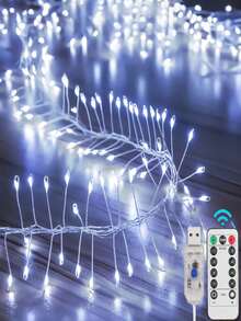 1pc USB Firecracker String Lights, 1000 LED Beads, DIY Indoor/Outdoor Decorative String Lights, 8 Flashing Modes, Create Warm Holiday Atmosphere, Suitable For Christmas, Room, Party, Christmas Tree, Home Decor And Window Decoration - Firecracker String Lights - View 21