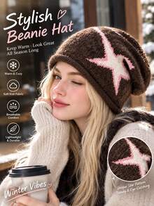 1pc Women's Knitted Hat, Fashionable And Elastic Autumn Accessory, Suitable For Outings Or Halloween Holiday Matching. - Multi-color - View 2