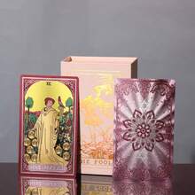 1pc Authentic Rider-Waite Gold Foil PET Tarot Cards Full Set, Colorful Printed Tarot Card Table Game Cards - Multicolor - View 17