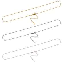 2pcs Brass Cable Chain Blank Necklace Thin Rolo Chain With Spring Clasp Extension Tail 18K Gold Silver Tone DIY Jewelry Making Necklace Chain Base - Multicolor - View 9