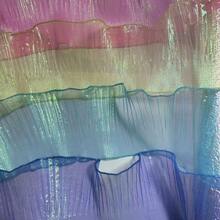 2-Yard Ruffled Lace Trim, Pleated Chiffon Tulle In Rainbow Hues, Decorative Trim For Formal Wear; Organza Ruffle Fabric For Sewing Dresses, Sleeves, Garment Embellishments, And Trimming Crafts-Perfect For Halloween. - Multiple Styles - View 10