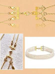 Multi-Layer Necklace Separator Clasp Anti-Tangle Layered Necklace Connector Multi-Strand Necklace Divider Buckle DIY Handmade Jewelry Accessories Women's Layered Collarbone Chain Anti-Knot Clasp Jewelry Assembly Parts - Separated Connector - View 6