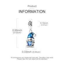 2 Pc/Set Sliver Plated Winter Blue Dwarf Snowman Charm Fit Bracelet For Diy Jewelry Making, Ideal Choice For Women Jewelry Gift - Silver - View 5
