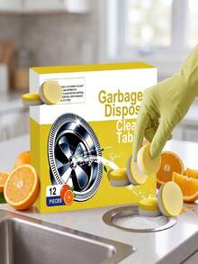 Kitchen Garbage Disposal Cleaner Effervescent Tablets, Household Sink Grease And Residue Cleaning Tablets, 12 Pieces Per Box. Produces Dense Foam When Contacting Water, Deeply Dissolves Food Residue In Machine Crevices, Quickly Removes Pipe Odors, Long-Lasting Freshness For Kitchen And Bathroom. Gentle Formula, Easily Solves Sink Sticky Grime And Foul Odor Problems. (Product Upgrade, Packaging May Differ Slightly But Effect Is The Same. New And Old Models Will Be Randomly Assigned) - Solid State - View 4