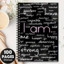 Stationery Notepad Back To School: 1 "Progress Is Better Than Perfection" Quote A5 Spiral Notebook, Black Spiral Binding, Student And Office Notebook, Portable Writing For Professionals And Students, Ideal Gift Choice - One Book (50 Pages, 100 Pages) - View 10