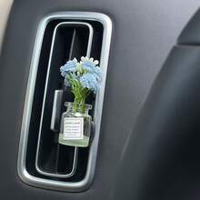 Fresh Artificial Flower Car Air Vent Aromatherapy Clip Glass Bottle Car Air Conditioner Vent Decoration Ornament Interior Fragrance Accessory - Vase - View 16