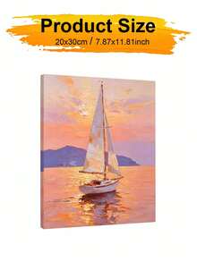 Adult Beginner Digital Oil Painting, Landscape Digital Oil Painting, Sea Sailing Boat Digital Oil Painting Set, Suitable For Home Wall Decor, Holiday Gifts. - Sets - View 9