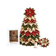 1pc Creative DIY Christmas Tree Patchwork Kit, Fun Handmade Craft Set For Personalized Holiday Decoration, Festive Tabletop Ornament For Christmas Party, Living Room And Home Decor, Holiday Craft Project And Christmas Gift - Multiple Styles - View 13
