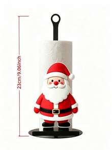 1pc Christmas Decorative Kitchen Paper Towel Holder - Desktop Paper Towel Rack (Combines Display And Storage Functions), Fun Santa Claus Design, Suitable For Kitchen, Bathroom, Living Room And Dining Room, Can Be Used As Decoration To Create A Warm Christmas Atmosphere. - One Size - View 9
