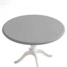 1pc Solid Color Round Elastic Tablecloth, Made Of Elastic Polyester Fabric, Machine Washable, Reusable, Suitable For Daily Kitchen And Dining Room Use, Perfect Decoration For Birthday Party, Outdoor Picnic, Backyard Gathering, Halloween, Thanksgiving, Christmas, New Year And Various Holiday Events - Multicolor - View 17