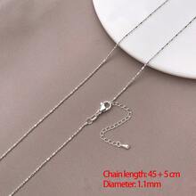 1pc Brass Thin Tube Cable Blank Necklace Chain Dainty Mini Bar Tube Link Chain Silver Tone DIY Jewelry Making Necklace Chain Base Craft Accessories - Multicolor - View 11