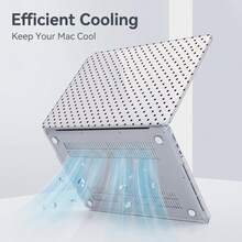 1pc Transparent Crystal Shockproof Protective Case, Suitable For MacBook, Fully Transparent Hard PC Shell With Ventilation Holes, Snug Fit Laptop Shell, Compatible With 13 Neo/13.3 Air/13.3 Pro/13.6Air/14.2 Pro/15Air/16.2Pro - View 5