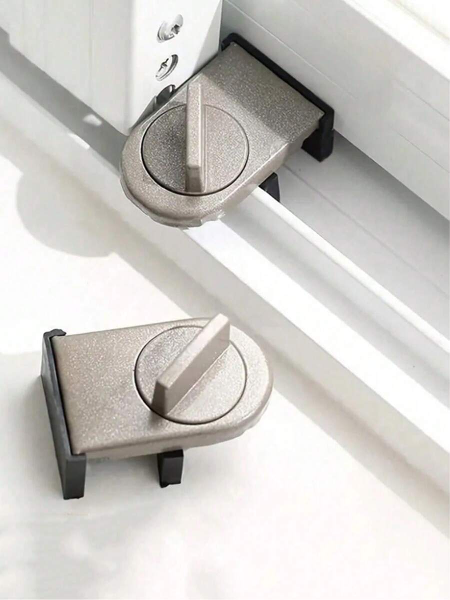 1pc Window Lock, High-Rise Building Child Safety Anti-Fall Lock, With Anti-Pinch, Anti-Theft, Anti-Fall Lock Functions - Multicolor - View 1