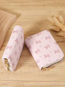 The New Bow Print Is Easy To Carry Around With Multiple Card Holders And Card Storage, Making It Very Suitable For Outdoor Use - Pink - View 7