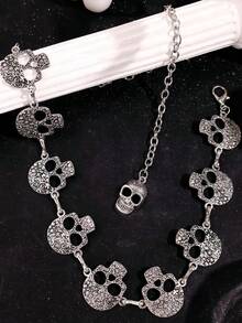 1pc Women's Street Punk Gothic Skull Waist Chain, Versatile Decorative ...