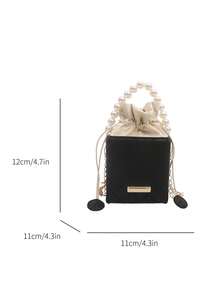 Tas Mini Mutiara yang Stylish Ini Sangat Cocok untuk Aktivitas Luar Ruangan, Bermain, dan Bepergian, Menjadikannya Hadiah yang Sempurna untuk Remaja. - MultiWarna - View 4