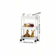 1PC/Multi-Layer Storage Cart, Divided Storage, Gap Storage, Flexible Sliding, Easy Assembly, Waterproof & Moisture-Proof, Space-Saving, Suitable For Kitchen, Bathroom, Living Room, Bedroom, Movable Floor Cart Multi-Layer Gap Bathroom Narrow Storage Rack - Multicolor - View 10