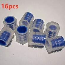 New Glow-In-The-Dark Tire Valve Caps (Universal Fit) 1 Set (16 Glow-In-The-Dark Valve Caps), Fluorescent Tire Valve Caps, Durable ABS Material, Suitable For Cars, SUVs, Bicycles - CC - View 6