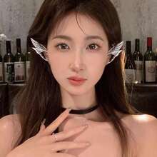 MESHUOKAI 1/2pcs Butterfly Fairy Elf Ear Clips, No Piercing Gothic Style Elf Ear Jewelry, Halloween Costume Party Decoration - Multicolor - View 14