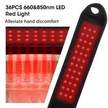 Hailicare 震動紅光加熱按摩器，內建 3000mAh 電池與 36 顆 LED 燈珠，適用於熱敷、肌肉放鬆，多功能腕帶可適用於肘部、膝蓋、手腕、腳踝與頸部 - 黑色 - 查看 5