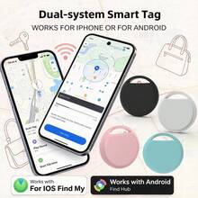 Getpower 4 Packs Dual System Smart Tag, Item Finder Works For Android And For IOS Find My, Anti-Loss Device Smart Tracker, Precise Positioning&Sharing Position, For Luggage, Wallet, Bag - Both For IOS & For Android Find Hub App - Multicolor - View 1