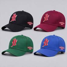 1pc Gothic B Letter Embroidery Hats For Men Adjustable Hats, UV Protection Sun Hat, Ideal For Hiking, Mountaineering, Travel, And Outdoor Activities - Multicolor - View 8