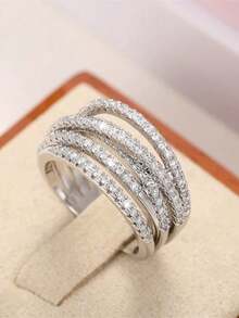 1pc Wire Wrapped Ring, Exquisite Material, Women's Jewelry Gift - Line Winding - View 3